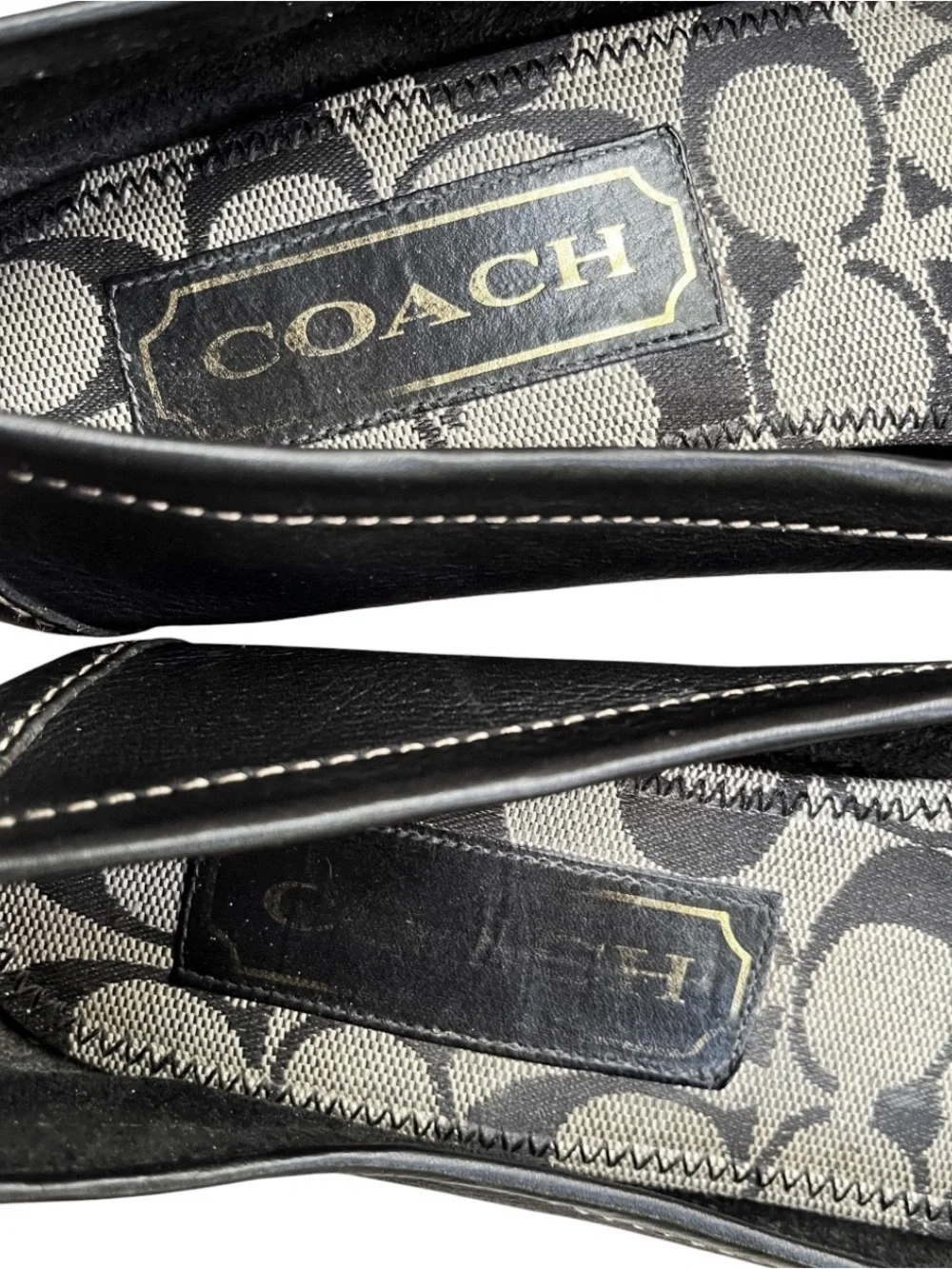 Coach “Clare” Black Leather Moccasin Driving Flat, sz 8.5